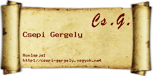Csepi Gergely névjegykártya